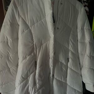 Women's White Quilted Jacket